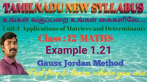 Class 12 Maths/ chapter 1/ Example 1.21/Applications of Matrices and Determinants