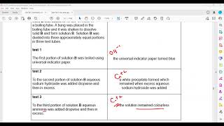 Experimental Techniques and Chemical Analysis Questions 7 to 15 Alternate practicals IGCSE Chemistry