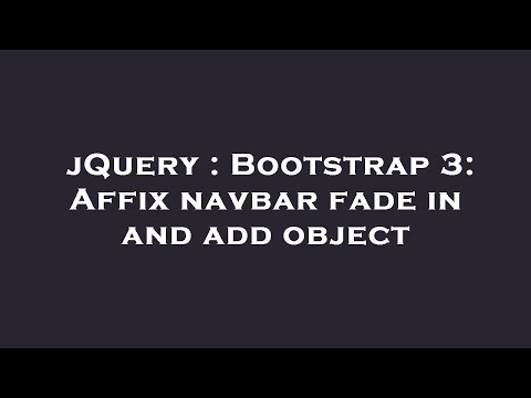 jQuery : Bootstrap