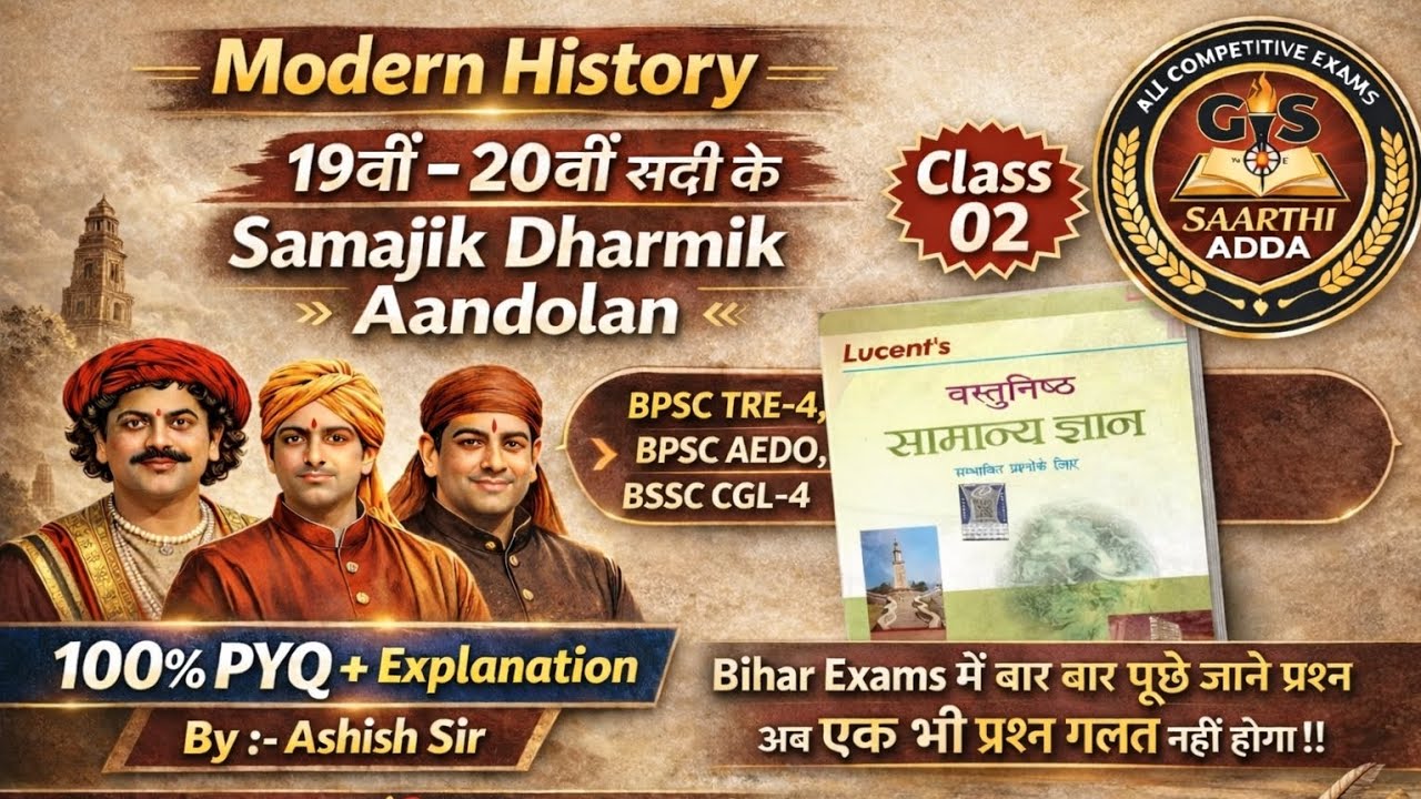 Lucent Modern History | 100% PYQ + Explanation | BPSC TRE-4 | BPSC AEDO | BSSC CGL-4 /10+2 & More