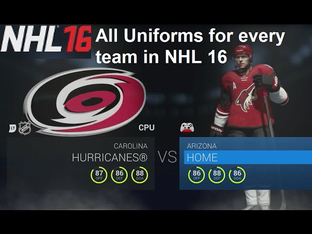 NHL 16 All Uniforms/Jerseys/Sweaters 