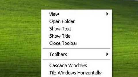 Enlarge icons on your quick launch toolbar in Windows XP