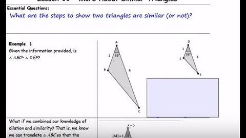 G8M3 Lesson 11 on More About Similar Triangles