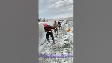 Marble Mining: Workers Use Soft - Handle Hammers to Split Stones
