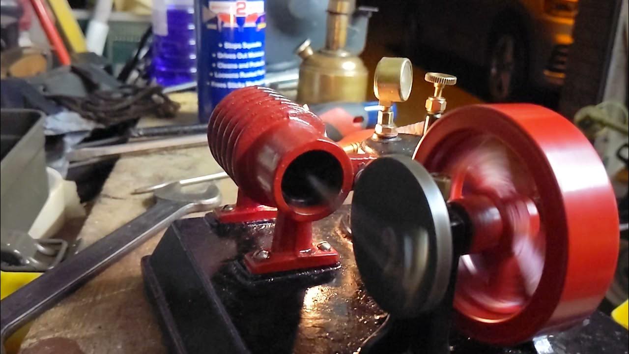 McGuckin flame licker/vacuum stationary engine first run. YouTube