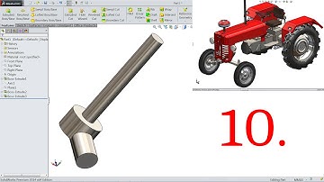 SolidWorks Tutorial Tractor 10.Front tire Axle mounting 1