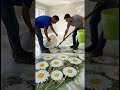Incredible Daisy Floor epoxy Art  #satisfying #timelapse #interiordesign