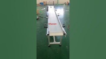 Maxsen white modular belt straight moving conveyor testing