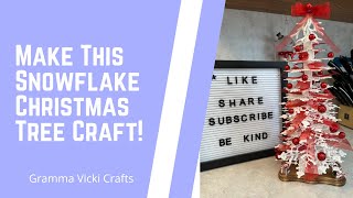 Cute Snowflake Christmas Tree Craft | Christmas Craft Ideas