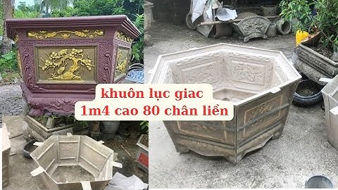Ra Mắt Bộ Khuôn Chậu Lục Giác 1,4m Chân Liền Nhựa Composite Đầy Đủ Lòng Trong Tấm Đáy