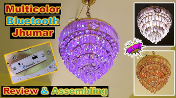 Bluetooth Jhumar Review & Assembling | Chandelier With remote control | Multicolor USB Music System