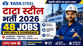 Tata Steel Recruitment 2026 | NO FEES 😊 | Tata Steel Job | Private Job vacancy 2026 | Tata Hiring 
