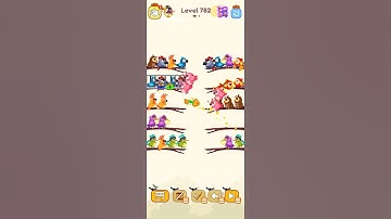 Bird sort color game level 782 #games #leveldesign #gamedesign #gameartdesign #gameenvironment