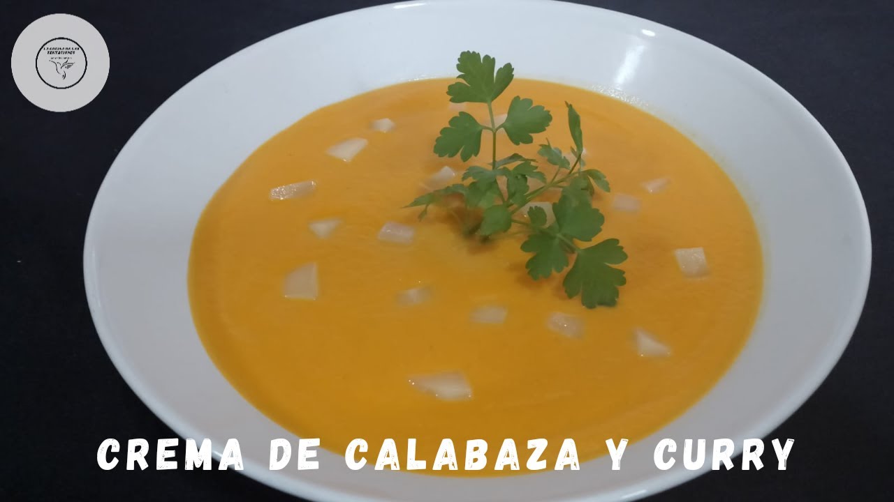 Crema de calabaza y curry