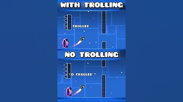 Youve been trolled: with trolling VS no trolling #geometrydash #gd #dimagd2