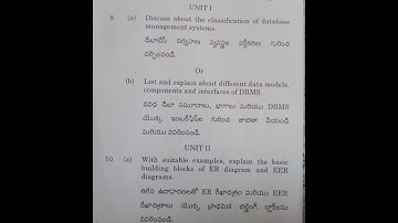 Degree III-SEM DATABASE MANAGEMENT SYSTEMS Model paper AU-2025 /@lasya tech