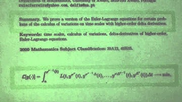 Calculus of Variations - 2/15 Generalisation of the first variation