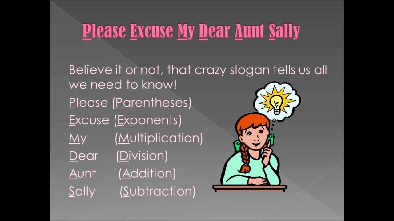 Aunt картинки для детей. My brother has said aunt sally. Aunt sally перевод идиомы. Pemdas. My brother has said aunt sally.