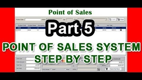 Point of sales step by step using VB.net part 5
