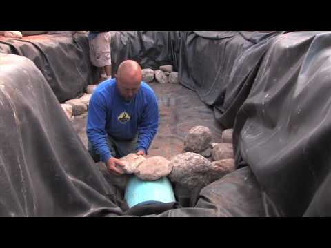 How to Install a Koi Fish Tunnel & set Rock as Wal...