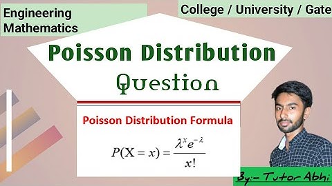 Poisson Distribution Question With Detailed Solutions | Mean And Variance | Probability |Tutor Abhi