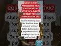 What is the processing time for the initial setup of a direct debit for corporation tax?