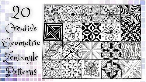 Unlock Your Creativity: 20 Geometric Zentangle Patterns for beginners, easy to draw #drawing