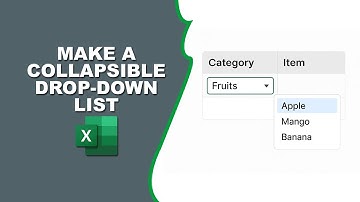 Een opvouwbare vervolgkeuzelijst maken in Excel | Zelfstudie voor dynamische vervolgkeuzemenu