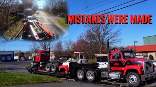 Ford LT9000 Hauling Mack R Model To Get Its New Coat Of Paint!