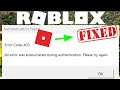 How To Fix Roblox Error Code 403 - Authentication Failed