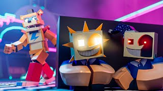 Minecraft FNAF Glamrock Freddy Hunts Sunrise and Moondrop! (Minecraft Roleplay)