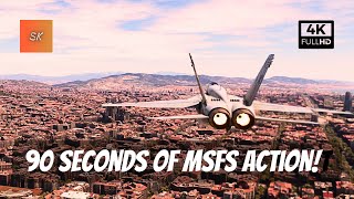 Insane MSFS pilot almost crashes in Barcelona (Microsoft Flight Simulator)
