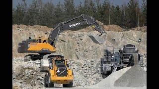 Volvo EC480EL & Volvo L180H In A Quarry