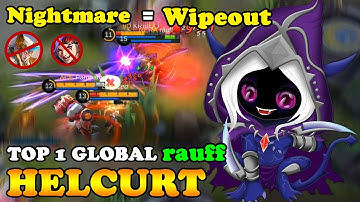 INSTANT KILL HELCURT Gameplay !! Brutal Damage -  Top 1 Global Helcurt rauff - Mobile Legends