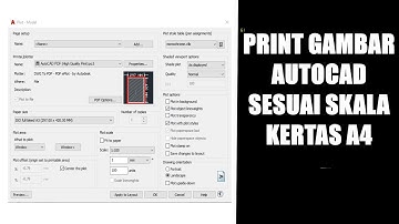 Cara Print Autocad di kertas A4 sesuai skala dengan mudah