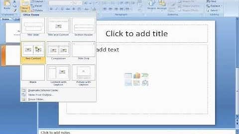 Microsoft PowerPoint 2007 - Create new slides