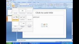 Microsoft PowerPoint 2007 - Create new slides