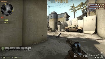 CS:GO | 1 vs 10 Medium Bots | Desert Eagle