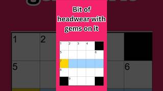 Bit of headwear with gems on it NYT Crossword Clue #nytmini