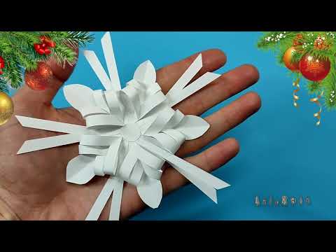 Snowflake paper - How to make paper snowflake for christmas ❄️ Christmas decorating / #homemaking