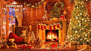 Instrumental Christmas Music with Fireplace Warm ❄🎄🎅 Christmas Carols 🎁 Christmas Ambience