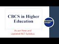Choice Based Credit System in Higher Education