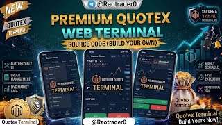 Quotex Web Terminal Clone Source Code 2026 | Own Your Binary Trading App (Live Charts)