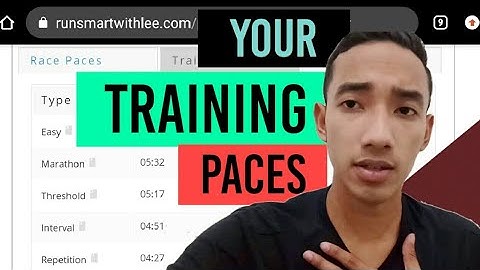 Calculate Your Own Training Paces