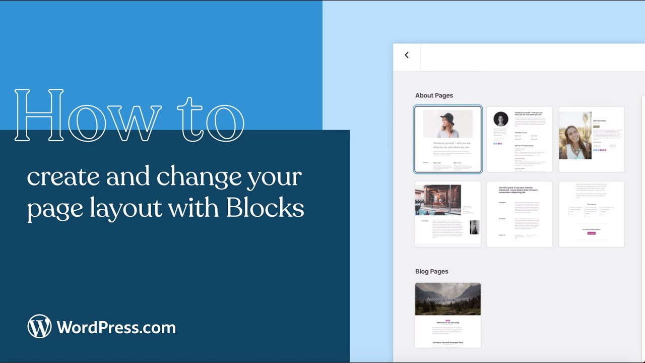 How to create and change your page layout with Blocks YouTube