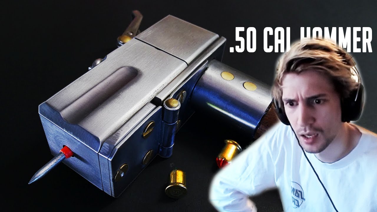 xQc Reacts to 'I Made the World's Most Powerful Hammer!' | I did a thing