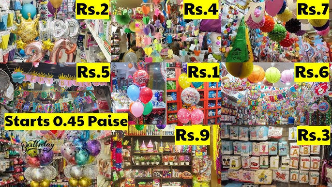 Rs.5 onwards Birthday Party needs Decorations items/Variety of ...