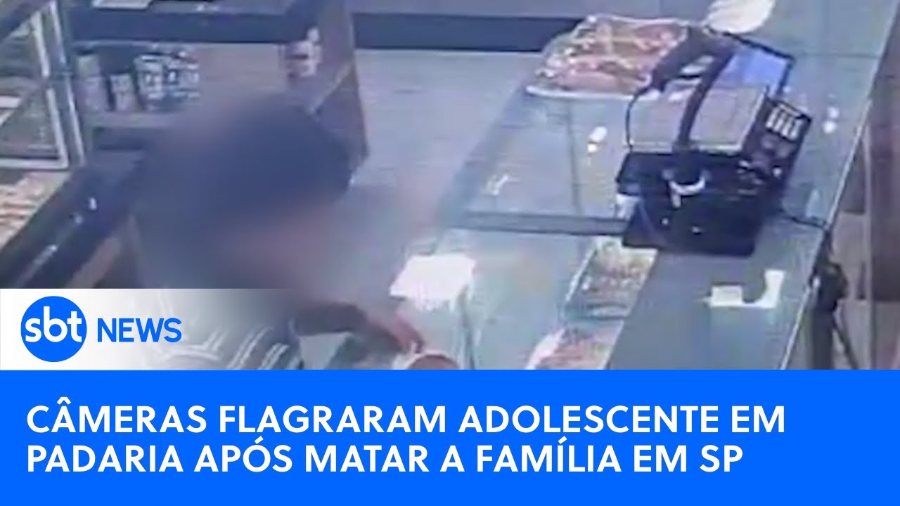 Câmeras flagraram adolescente em padaria após matar a família em São Paulo