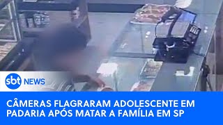 Câmeras flagraram adolescente em padaria após matar a família em São Paulo #sbtnews