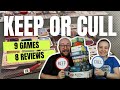 8  board game reviews in 16 Minutes - Keep or Cull